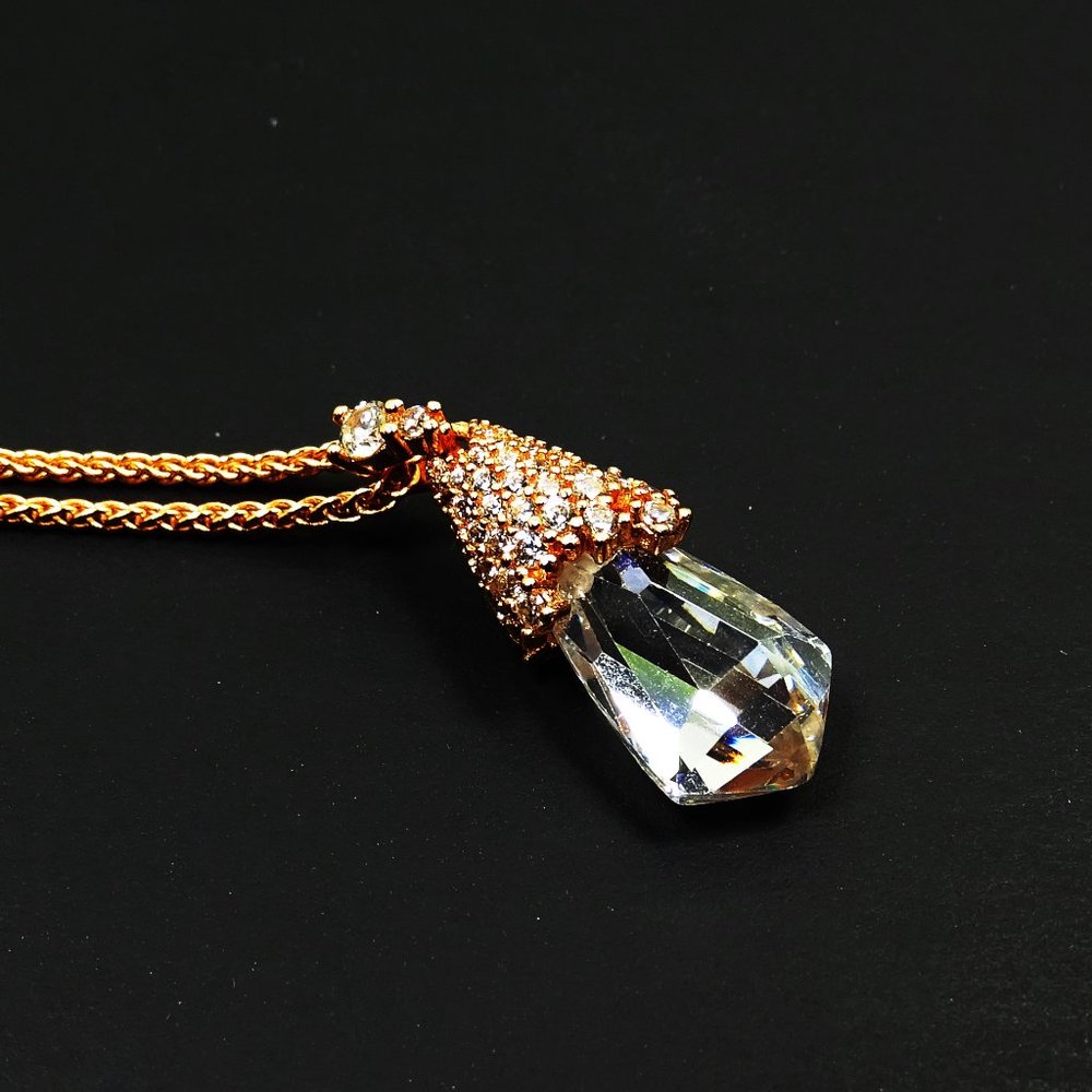 KENDRA SCOTT Colby Rose Gold Plated Cubic Zirconia Pendant Necklace